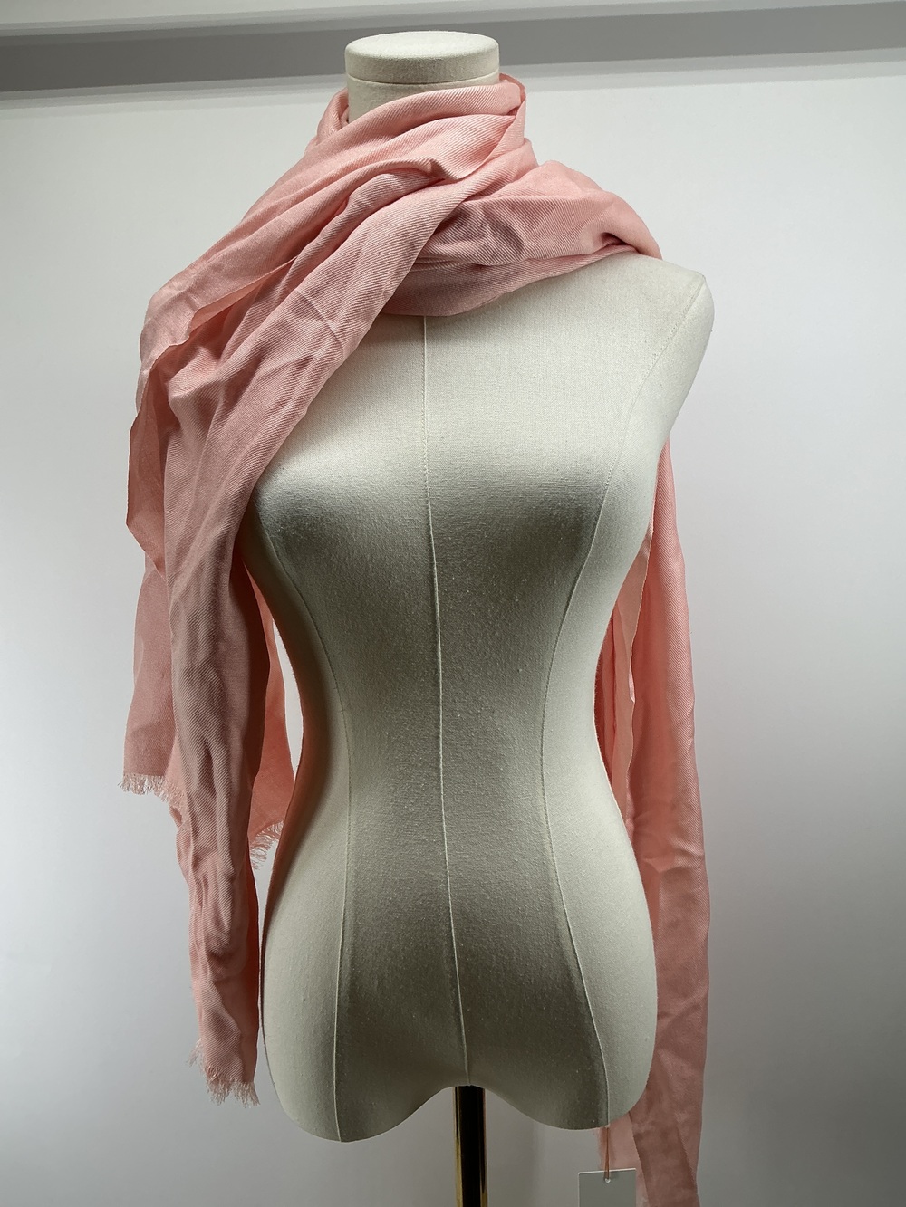 Featherweight Cashmere Silk Frayed Edge Scarf